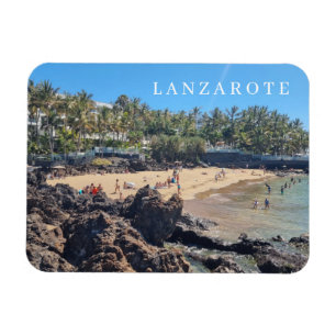 Lanzarote Puerto del Carmen beach view magnet