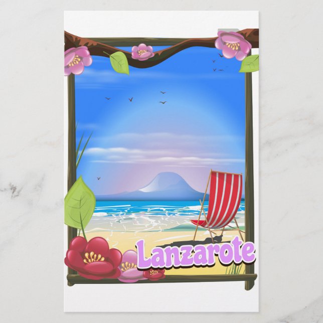 Lanzarote Travel poster Stationery (Front)