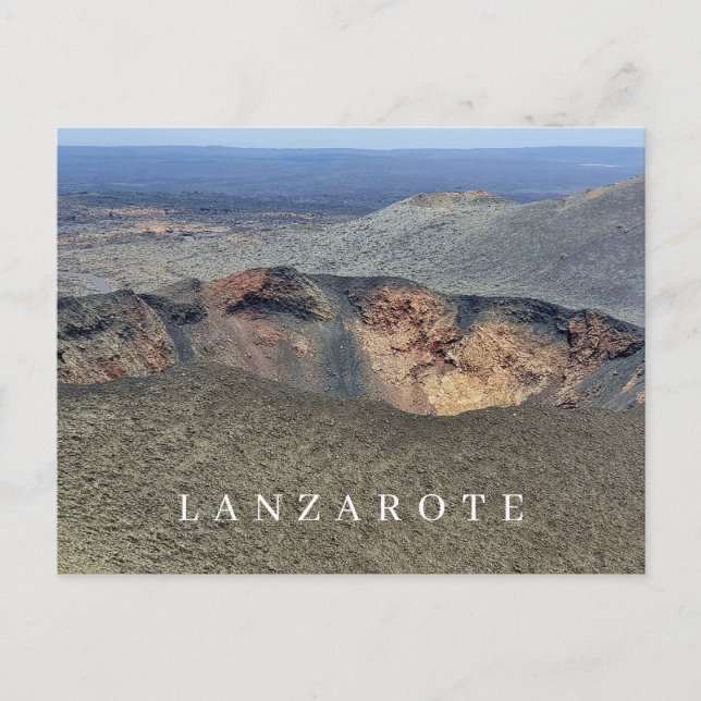 Lanzarote volcano crater view postcard (Front)