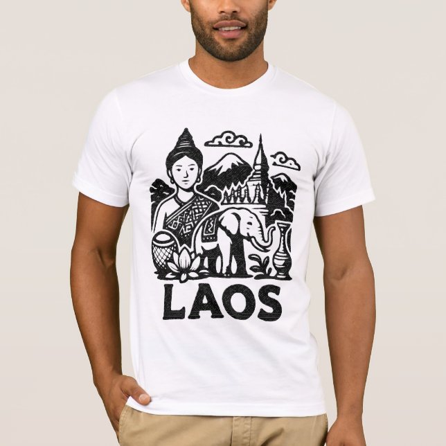 lao cultural design T-Shirt (Front)