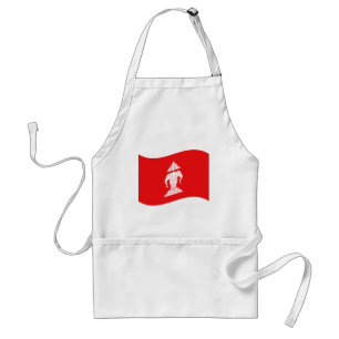 Lao Erawan Three Headed Elephant Flag Wave Standard Apron