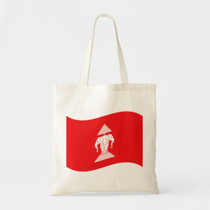 Lao Erawan Three Headed Elephant Flag Wave Tote Bag
