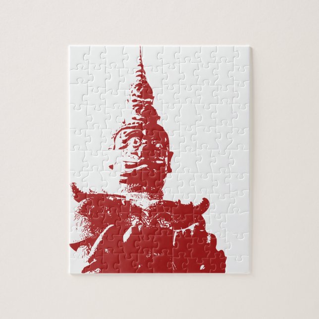Lao Giant Guardian .. Buddha Park, Vientiane, Laos Jigsaw Puzzle (Vertical)