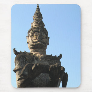 Lao Giant Guardian .. Buddha Park, Vientiane, Laos Mouse Pad