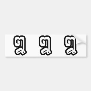 Lao / Laos Number Eight / 8 / ໘ (Bad/Paet) Laotian Bumper Sticker