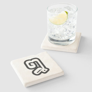 Lao / Laos Number Eight / 8 / ໘ (Bad/Paet) Laotian Stone Coaster