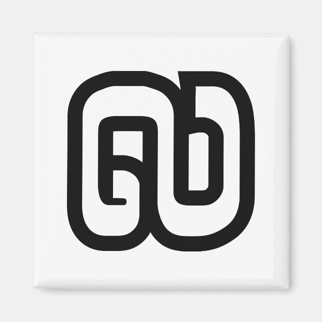 Lao / Laos Number Nine / 9 / ໙ (Kao/Gao) Laotian Magnet (Front)