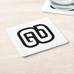 Lao / Laos Number Nine / 9 / ໙ (Kao/Gao) Laotian Square Paper Coaster