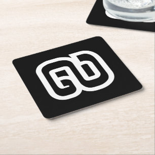Lao / Laos Number Nine / 9 / ໙ (Kao/Gao) Laotian Square Paper Coaster