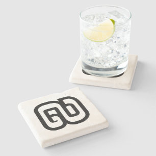 Lao / Laos Number Nine / 9 / ໙ (Kao/Gao) Laotian Stone Coaster