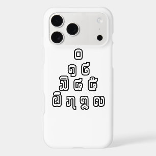 Lao / Laos Numbers Pyramid Laotian Language Script