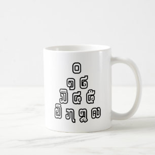 Lao / Laos Numbers Pyramid Laotian Language Script Coffee Mug