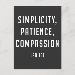 Lao Tse Quote for Zen lovers Postcard