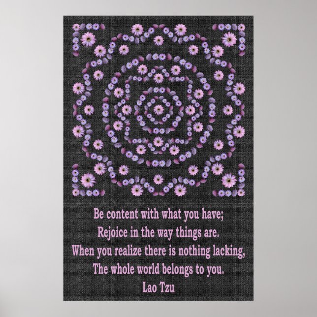 LAO TZU 1 WITH NIGHTBLOOM MANDALA POSTER (Front)