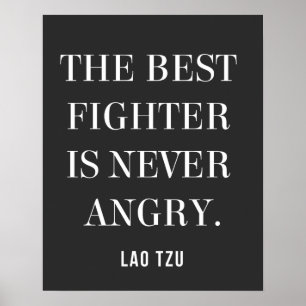 Lao Tzu Anger-Free Warrior Poster