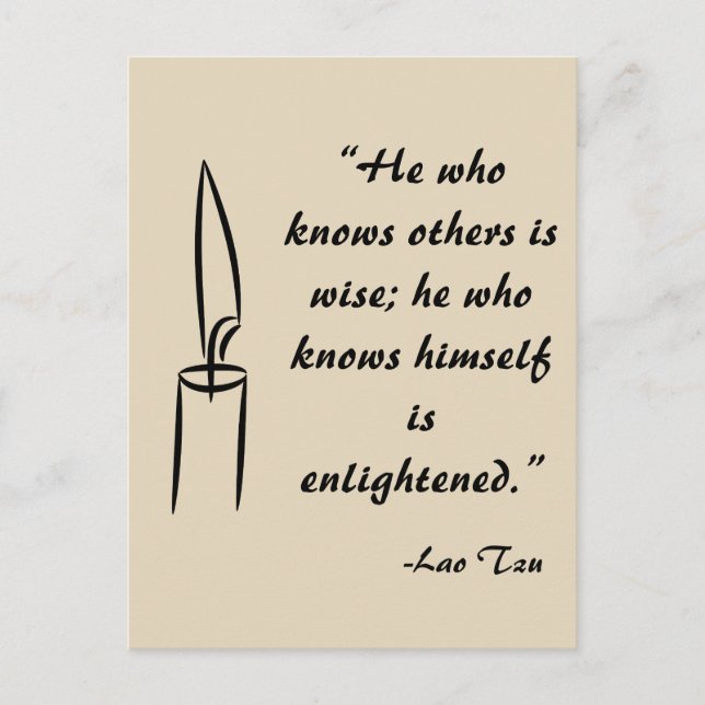 Lao Tzu Enlightement Postcard (Front)