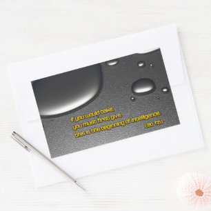 Lao Tzu Inspirational Quote "Intelligence" Rectangular Sticker