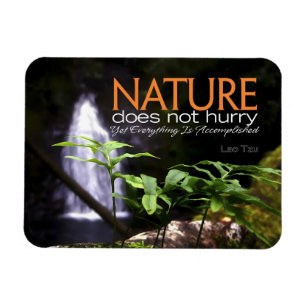 Lao Tzu Inspirational Quote "Nature" Flexible Magnet