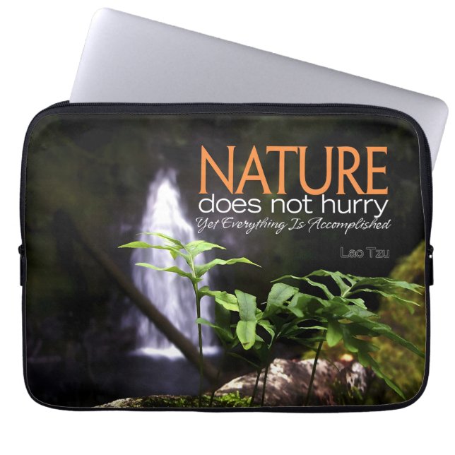 Lao Tzu Inspirational Quote "Nature" Laptop Sleeve (Front)