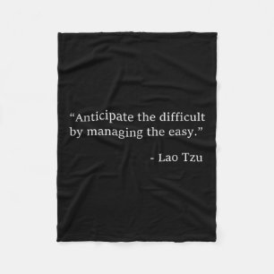 Lao Tzu Management Chinese Eastern Philosophy Wisd Fleece Blanket