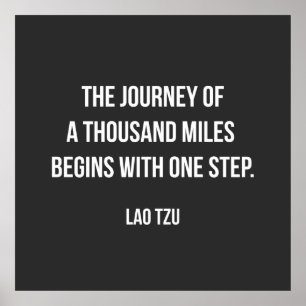 Lao Tzu motivational quote. Poster