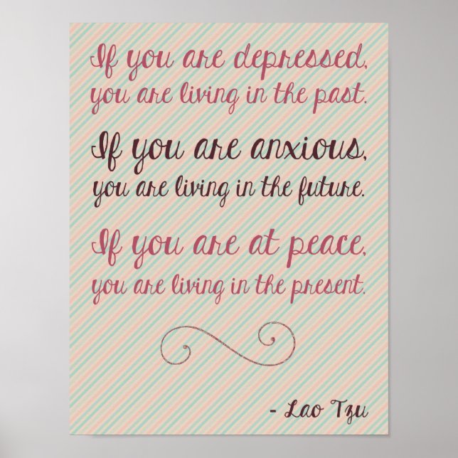 Lao Tzu Motivational Quote Poster 8.5 x 11 (Front)