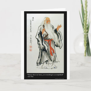 Lao Tzu Nature Never Hurries Quote Gifts & Tees Card