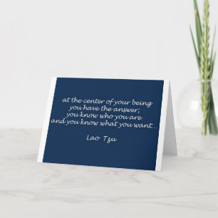 Lao Tzu Quote Greeting Card