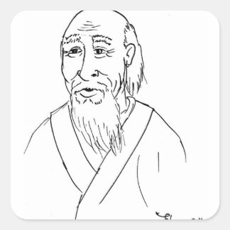 Lao Tzu Square Sticker