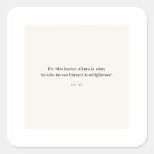 Lao Tzu Sticker: Know Yourself Reminder