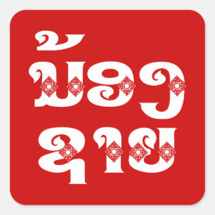 Lao (Young) Brother - ນ້ອງຊາຍ / Nong Sai - Laos Square Sticker