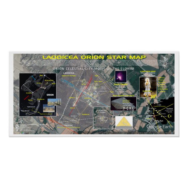 Laodicea Orion Star Map Poster (Front)