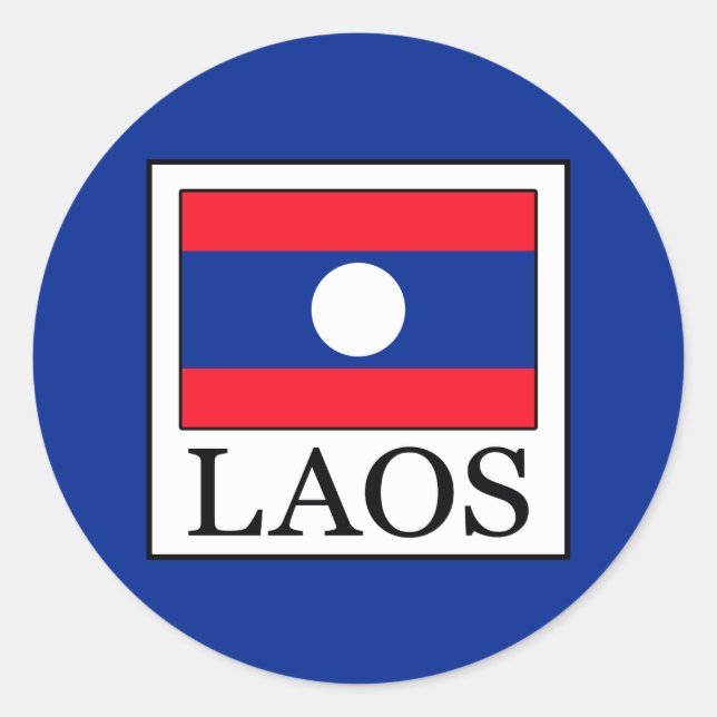 Laos Classic Round Sticker (Front)