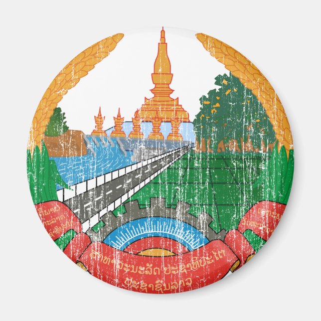 Laos Coat Of Arms Magnet (Front)