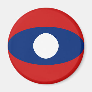 Laos Fisheye Flag Magnet