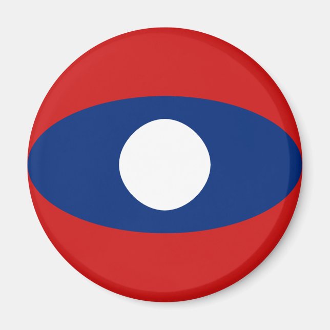 Laos Fisheye Flag Magnet (Front)