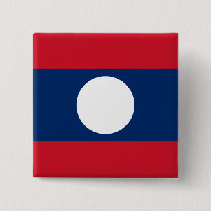 Laos Flag 15 Cm Square Badge