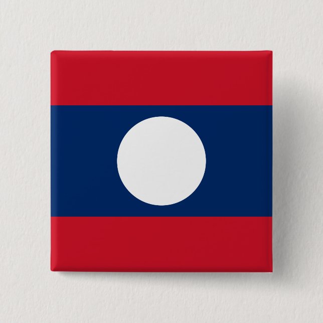 Laos Flag 15 Cm Square Badge (Front)