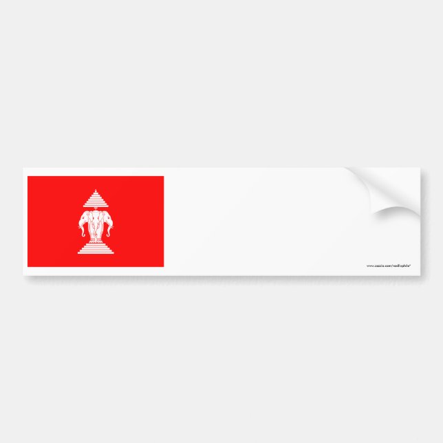 Laos Flag (1952-1975) Bumper Sticker (Front)