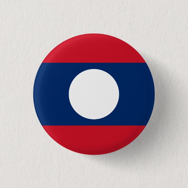 Laos Flag 3 Cm Round Badge (Front)