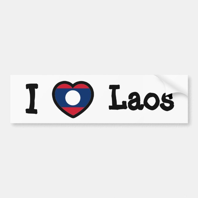 Laos Flag Bumper Sticker (Front)