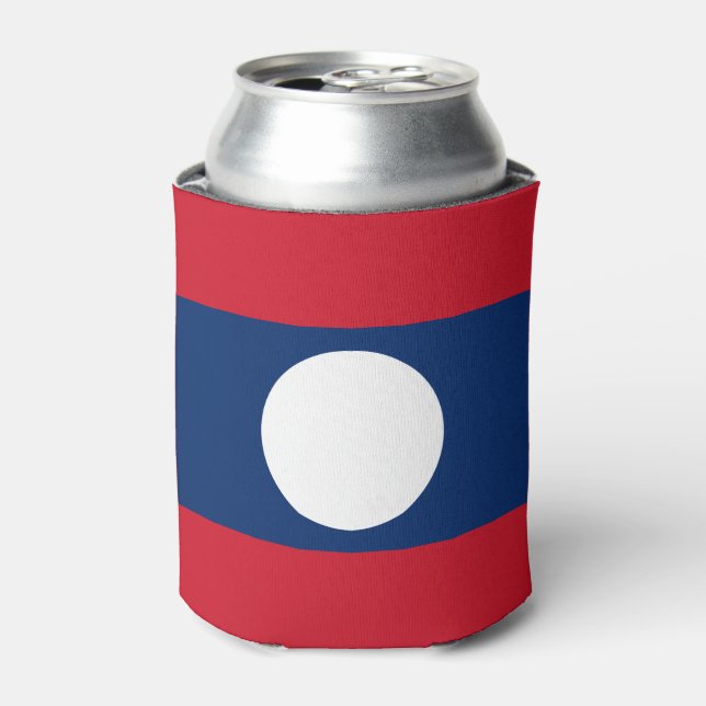 Laos Flag Can Cooler (Can Front)
