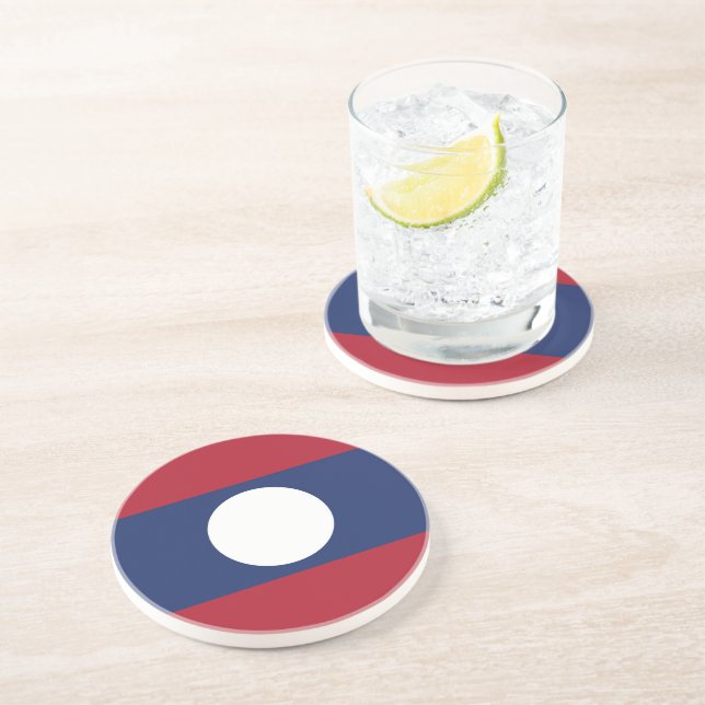 Laos flag coaster (Side)