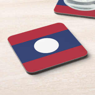 Laos flag coaster
