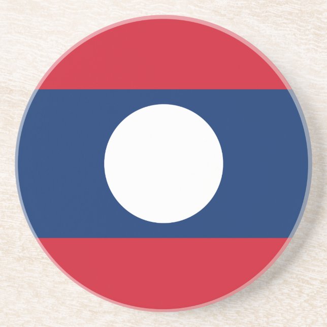 Laos Flag Coaster (Front)