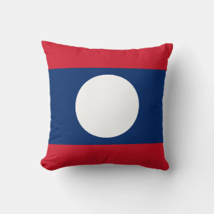 Laos Flag Cushion