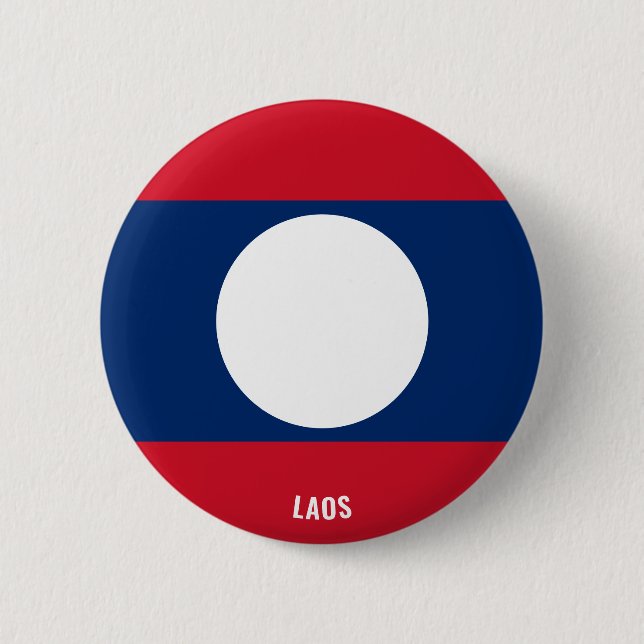 Laos Flag Cute Patriotic 6 Cm Round Badge (Front)