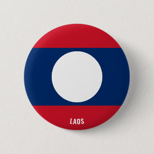 Laos Flag Cute Patriotic 6 Cm Round Badge
