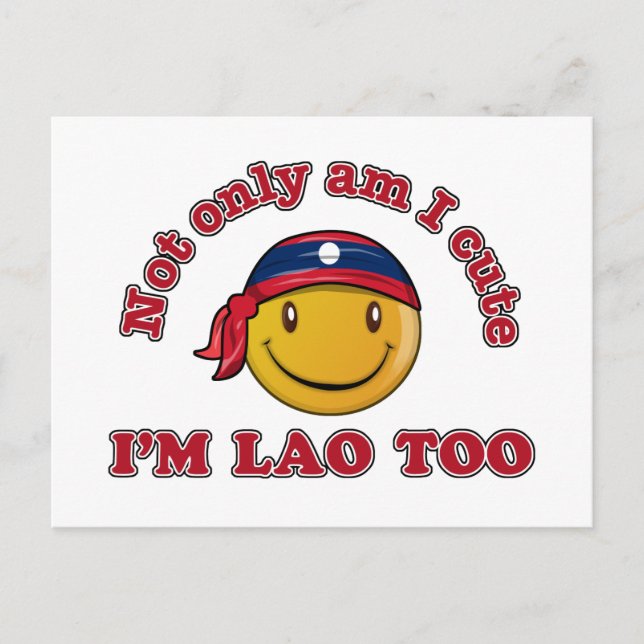 Laos flag designs postcard (Front)
