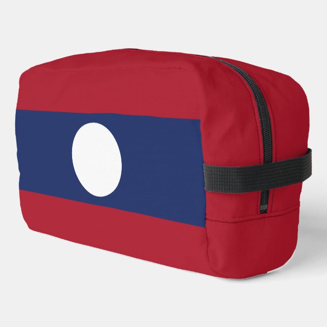Laos flag dopp kit (Left Corner)